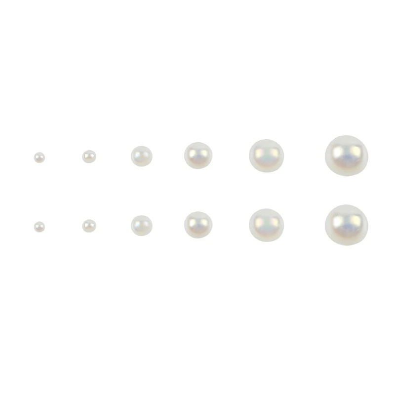 Plastic Round Flatback Pearl Mix by Bead Landing