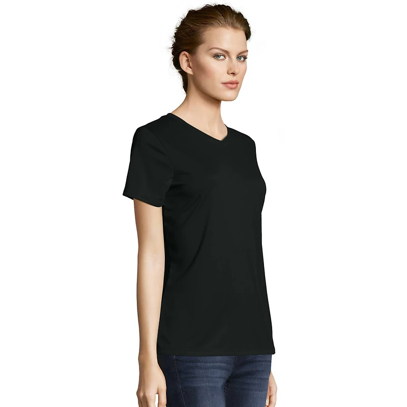 Hanes Sport CoolDri V-Neck Ladies T-Shirt