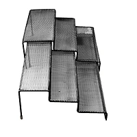 Mind Reader 3-Tier Black Metal Mesh Multipurpose Kitchen Storage Organizer, 2ct.