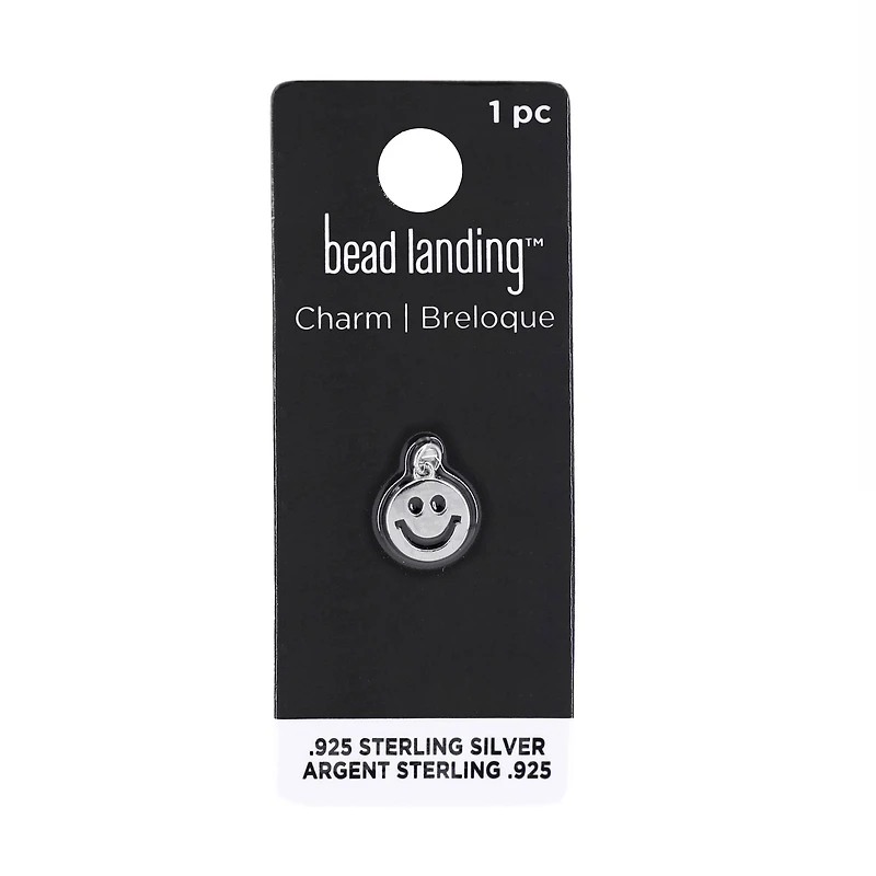 Sterling Silver Smile Icon Charm by Bead Landing™