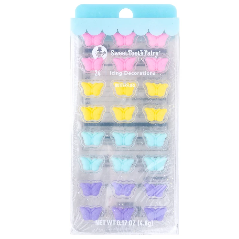 Sweet Tooth Fairy® Butterflies Icing Decorations, 24ct.