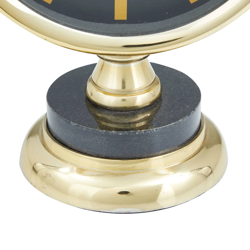 The Novogratz Gold Modern Abstract Clock, 6" x 4" x 9"