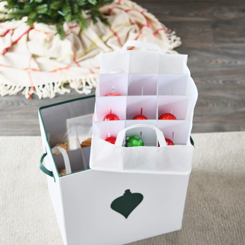 Household Essentials & White Ornament Storage Box