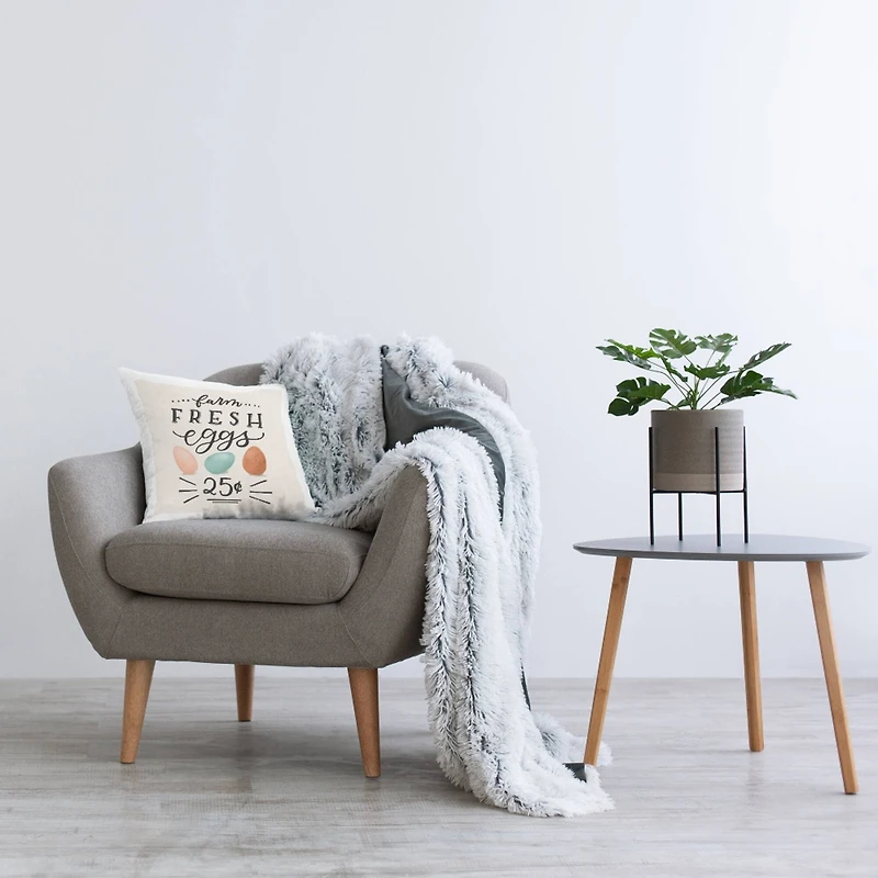 Stupell Industries Farm Fresh Eggs Easter Sign, Farm Fresh Eggs Easter Sign Decorative Printed Throw Pillow