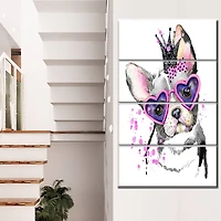 Designart - Sweet Funny Dog with Glasses