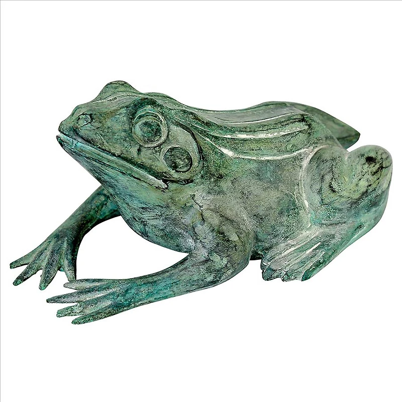 Design Toscano Cast Bronze Small Bull Frog Garden Statue
