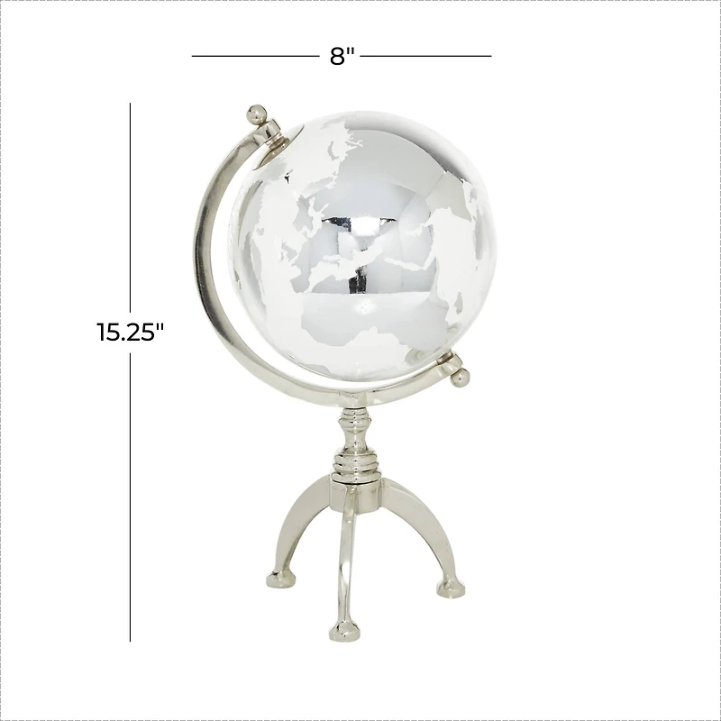 15" Silver Aluminum Glam Globe