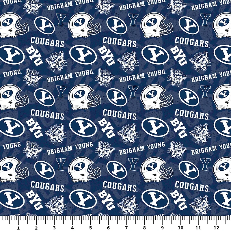 NCAA Brigham Young University Cougars Cotton Fabric
