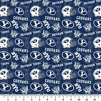 NCAA Brigham Young University Cougars Cotton Fabric