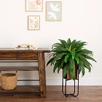 2.5ft. Boston Fern in Patina Metal Planter with Stand