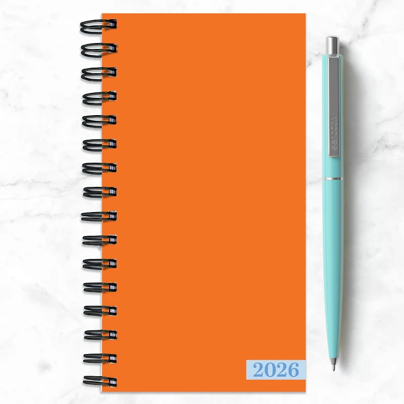 2026 Orange Small Weekly Monthly Planner