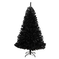 6ft. Pre-Lit Black Artificial Christmas Tree, Clear LED Lights