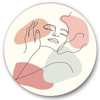 Designart - Continuous Line Portrait of Woman In