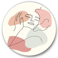 Designart - Continuous Line Portrait of Woman In