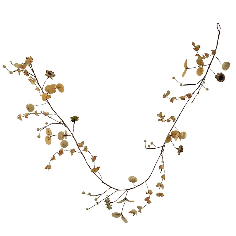 5ft. Cream Pumpkin & Berry Coiled Garland by Ashland®