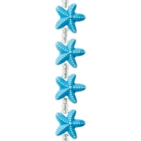 12 Packs: 9 ct. (108 total) Turquoise Starfish Ceramic Beads, 18mm by Bead Landing™
