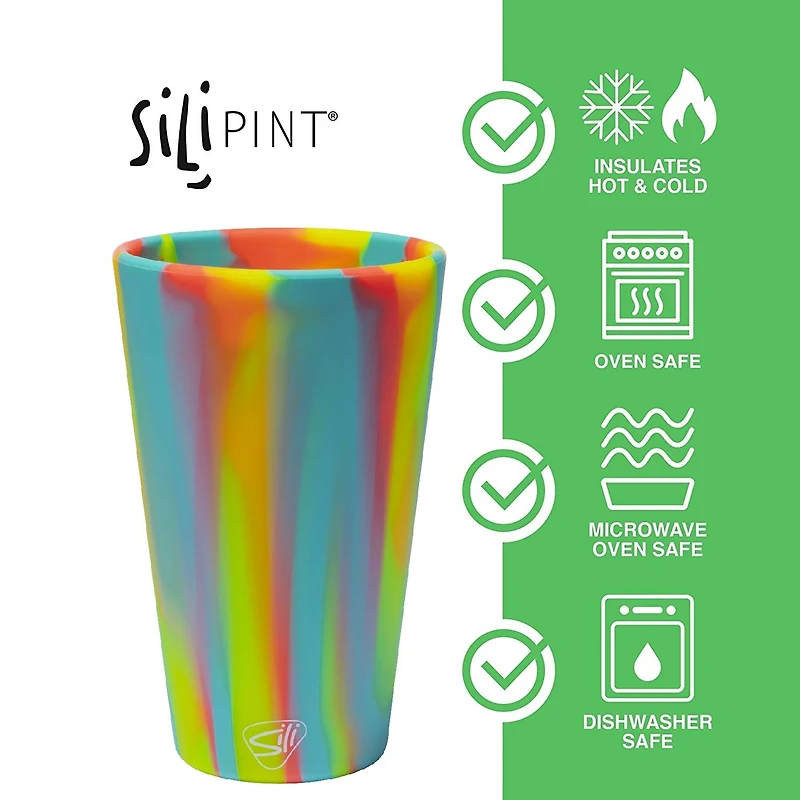 Silipint® Aurora & Sugar Rush Silicone Pint Glasses, 4ct.