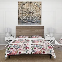 Designart 'Beautiful Floral Pattern with Spring Flowers' Cabin & Lodge Bedding Set