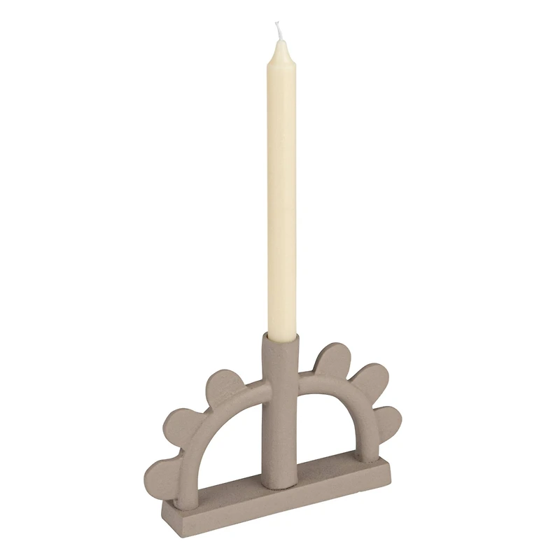 Hello Honey® 9" White Scalloped Taper Candle Holder