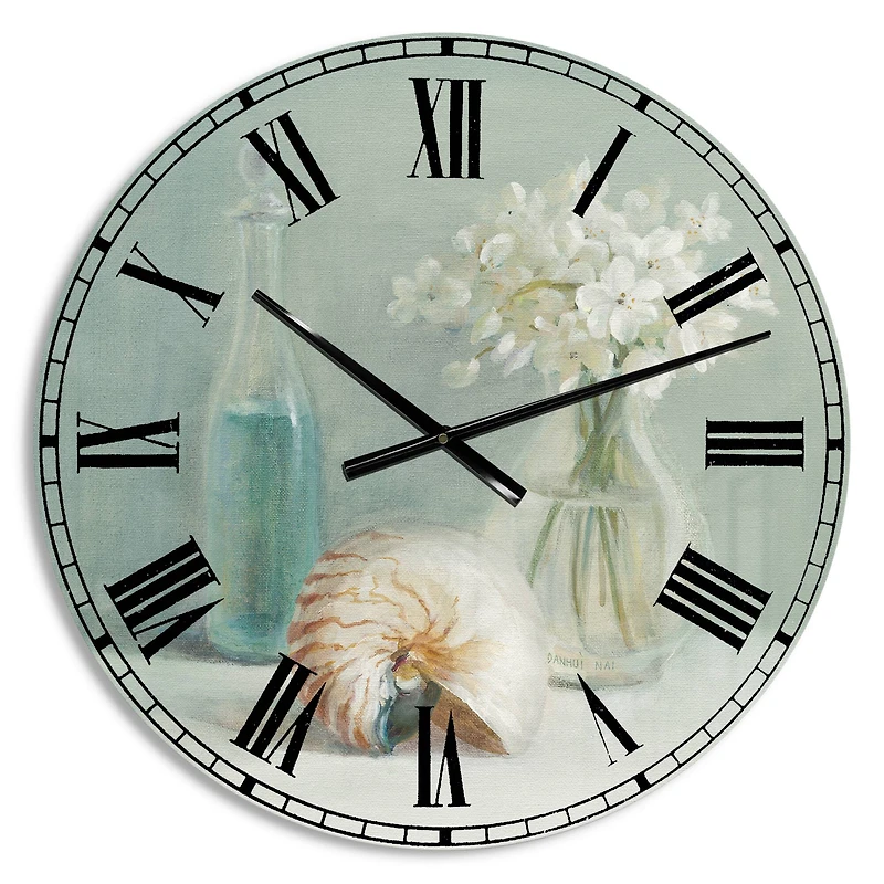 Designart Pastel Bath IV Wall Clock