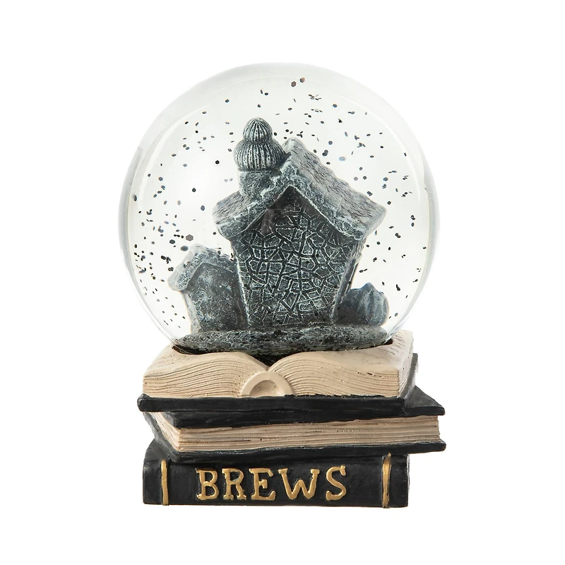 Glitzhome® 5" Halloween Haunted House Water Globe