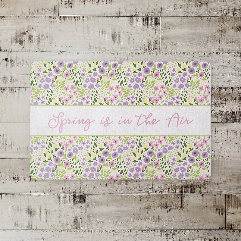 Whimsical Spring Floral 3 27" x 18" Floor Mat