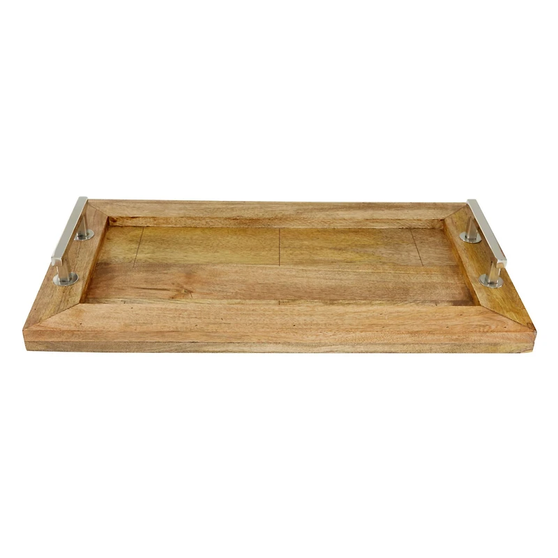 Dark Brown Mango Wood Rustic Tray
