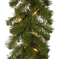 9' x 10" Pre-lit North Valley® Spruce Artificial Christmas Garland with 50 Battery Operated Dual LED Lights