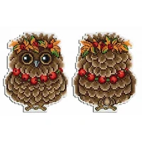 MP Studia Autumn Owl Plastic Canvas Counted Cross Stitch Kit