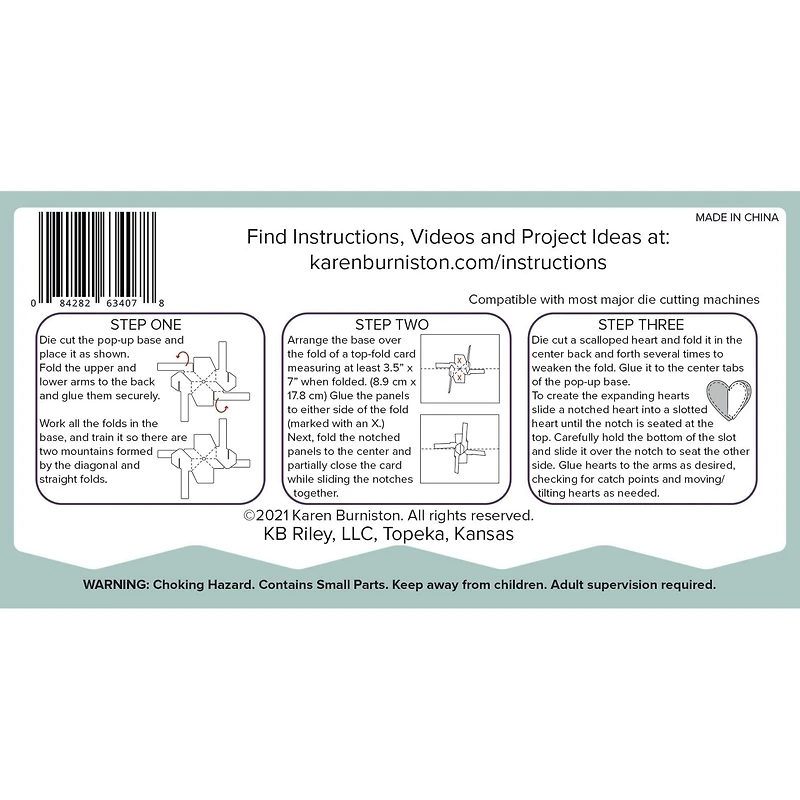 Karen Burniston Heart Collage Pop-Up Dies