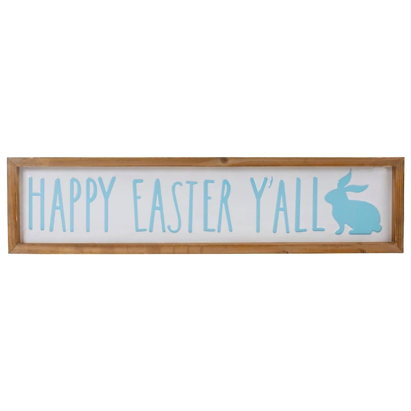 Happy Easter Y'all Spring Wooden Framed Wall Sign