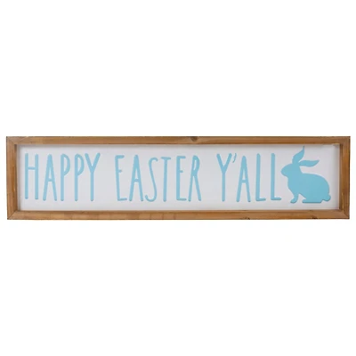 Happy Easter Y'all Spring Wooden Framed Wall Sign