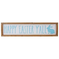 Happy Easter Y'all Spring Wooden Framed Wall Sign