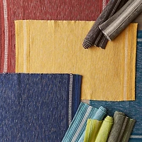 DII® Modern Stripe Variegated Handwoven Recycled Yarn Rug