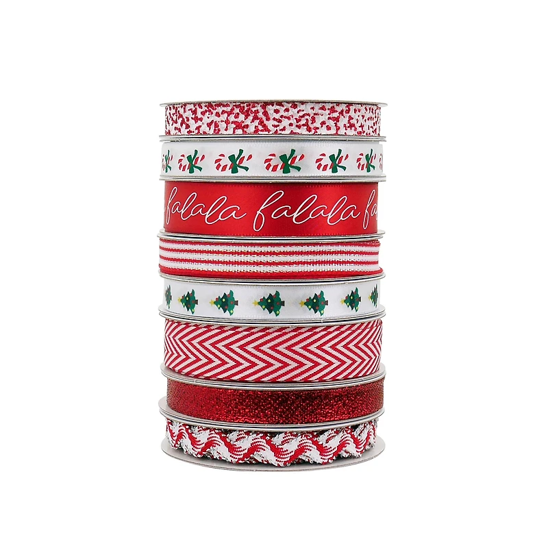 Red & White Christmas Value Pack Ribbon by Celebrate It®