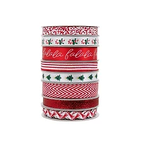 Red & White Christmas Value Pack Ribbon by Celebrate It®