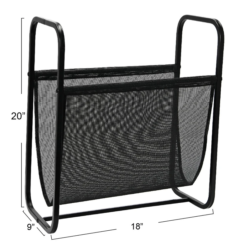 Household Essentials 20" Mesh Indoor/Outdoor Log Holder Magazine Rack