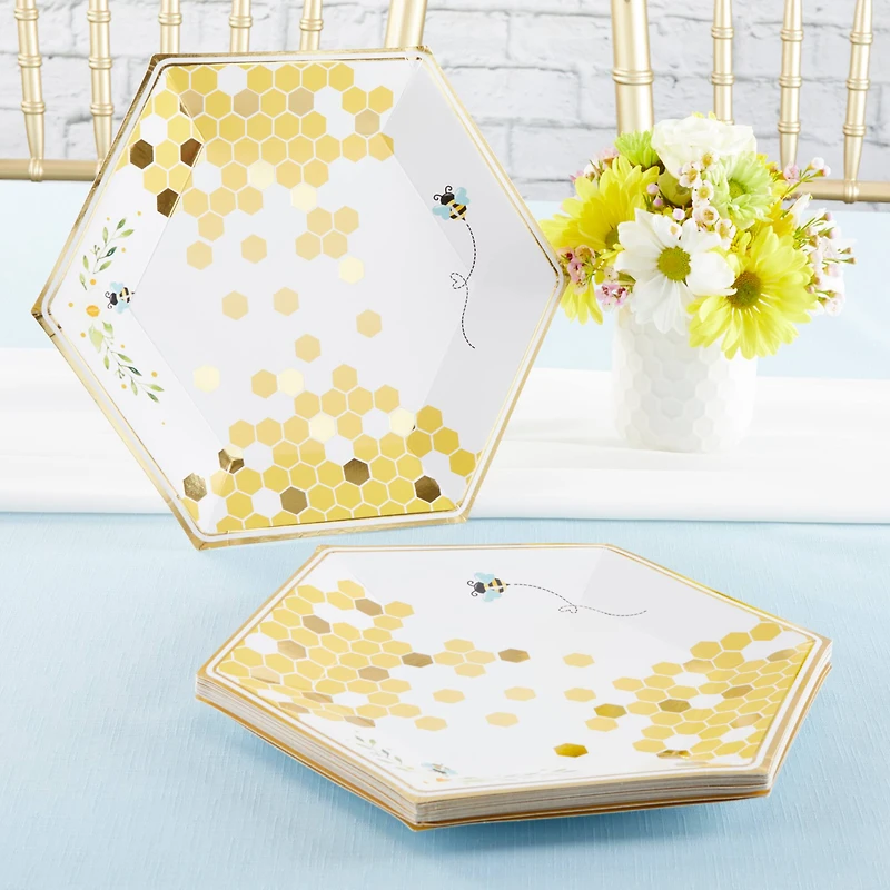 Kate Aspen® 9" Sweet As Can Bee Paper Plates, 32ct.