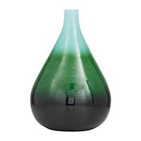 18" Green Glass Modern Vase