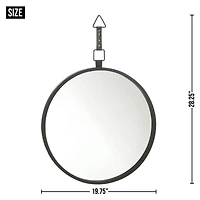 Round Mirror with Leather Strap