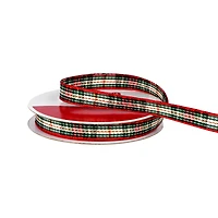 3/8" x 12ft. Green Plaid Ribbon by Celebrate It® Christmas