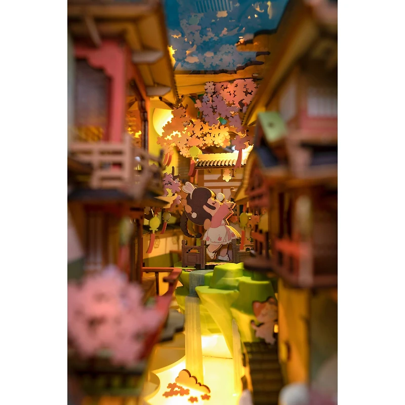 Rolife® Falling Sakura DIY Book Nook Shelf Insert Kit