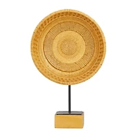 Gold Polystone Glam Sculpture, 20" x 13" x 6"