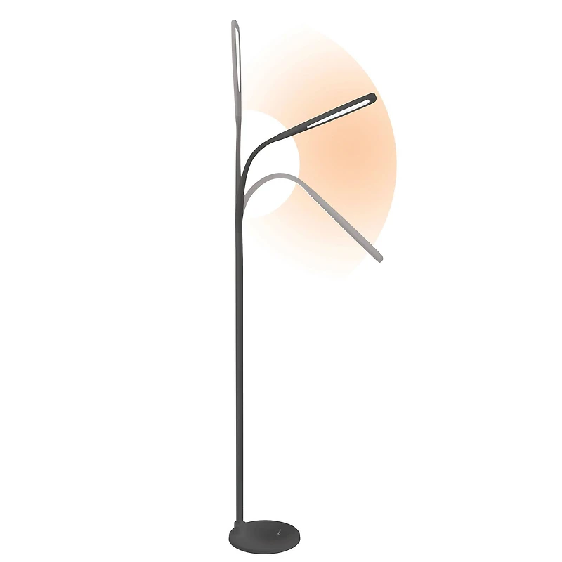 OttLite Black Natural Daylight LED Flexible Floor Lamp
