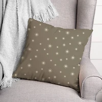 Gray Twinkle Throw Pillow