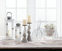 14" White Bicycle Planter