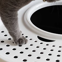 Iris®  Large Top Entry Cat Litter Box with Scoop, Black