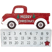Merry Christmas Truck Wooden Advent Calendar - 9"