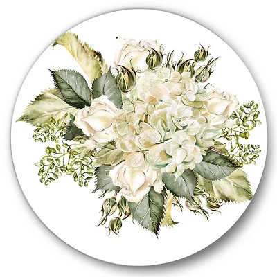 Designart - Beautiful Bouquet With Hudrangea and Roses