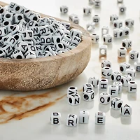 Alphabet Acrylic Cube Craft Beads by Bead Landing™, 5.5mm